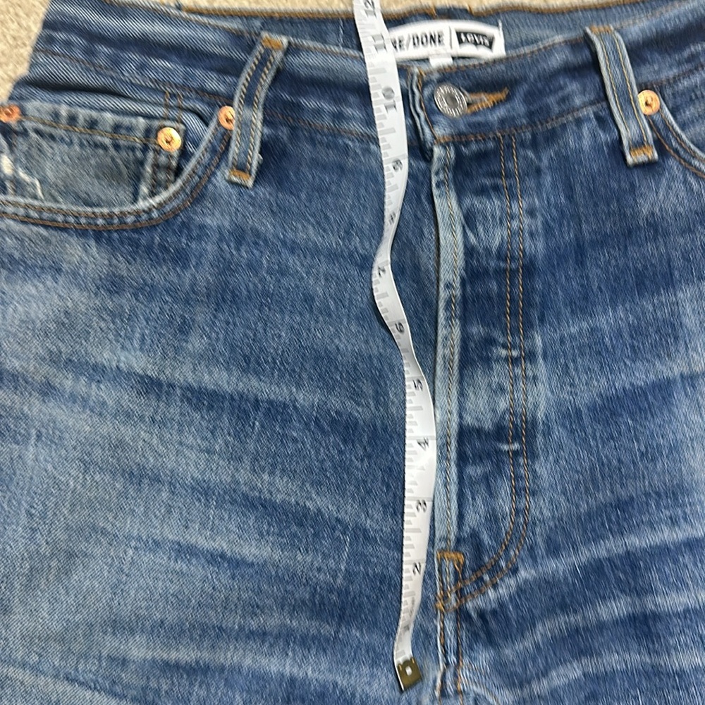 Re/Done Classic Indigo Straight Leg Jeans - Picture 11 of 16